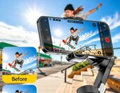 AOCHUAN Smart XE - składany gimbal do smartfona, 3-osiowy, czarny – zdjęcie 3