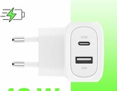 Belkin BoostCharge 42 W - ładowarka sieciowa 2-portowa USB-C i USB-A – zdjęcie 2