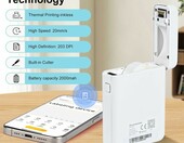 GuKKK HP2-S - mini drukarka etykiet Bluetooth, przenośna, biała – zdjęcie 3