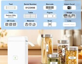 GuKKK HP2-S - mini drukarka etykiet Bluetooth, przenośna, biała – zdjęcie 4