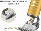 BarberBoss QR-2069B - trymer do brody i wąsów, akumulatorowy, złoty – zdjęcie 3