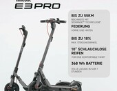 Segway-Ninebot E3 Pro D - hulajnoga elektryczna, składana, srebrno-czarna – zdjęcie 2