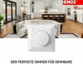 EMOS A6003.0 ściemniacz obrotowy podtynkowy do żarówek LED, biały – zdjęcie 3