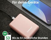 Intenso Powerbank XS10000 10000 mAh USB-A i USB-C, różowy – zdjęcie 2