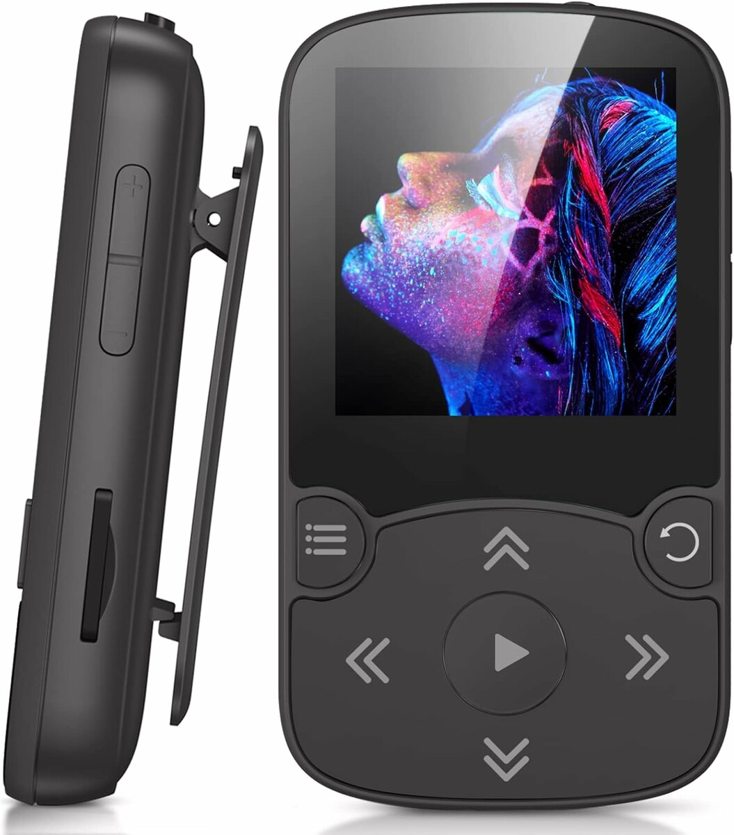 AGPTEK Clip Jam odtwarzacz MP3 32GB z ekranem TFT 1,5 cala i Bluetooth