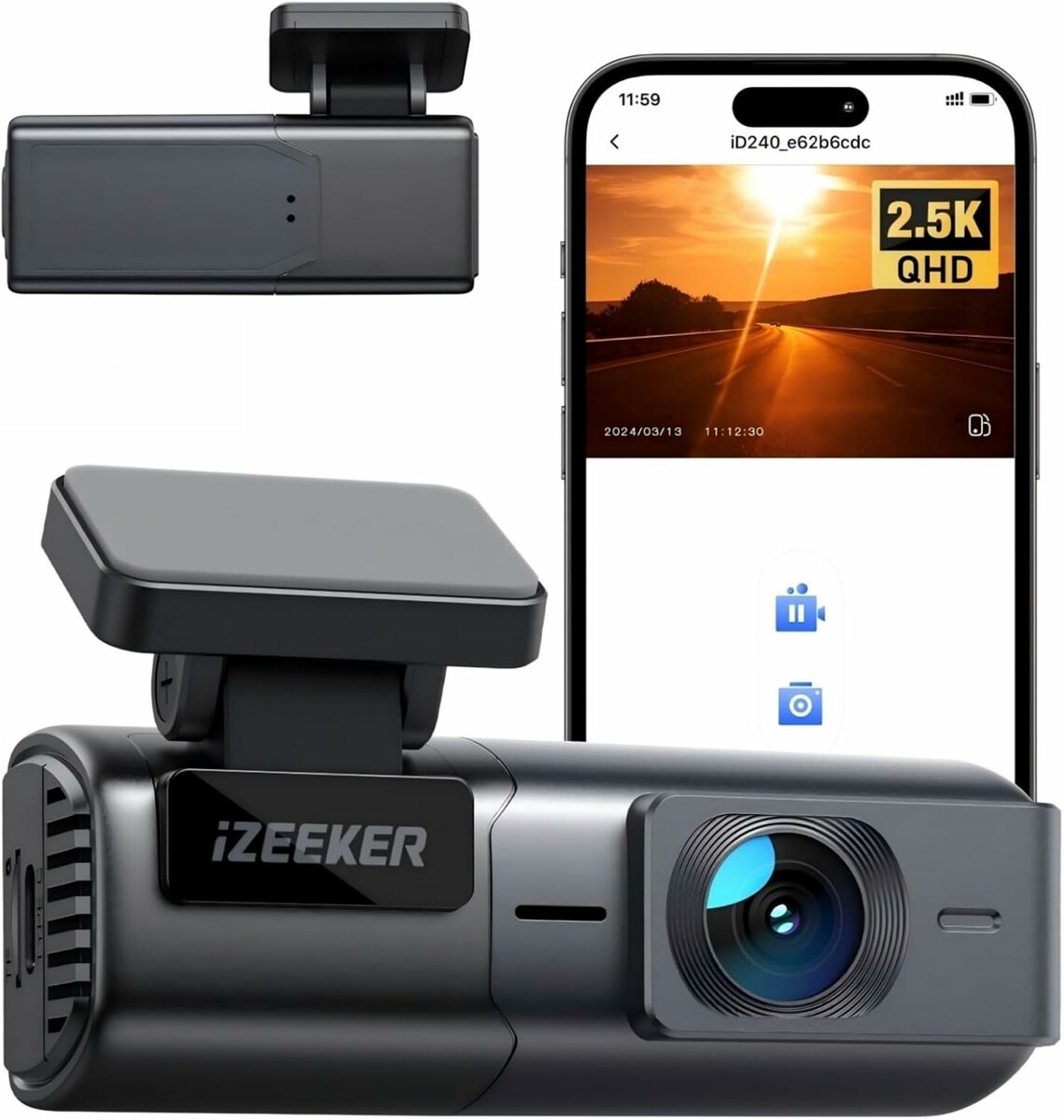 iZEEKER iD240 wideorejestrator samochodowy 1440P QHD WiFi