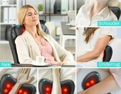 TAKRINK poduszka masująca Shiatsu z podgrzewaniem, 8 węzłów masujących – zdjęcie 5