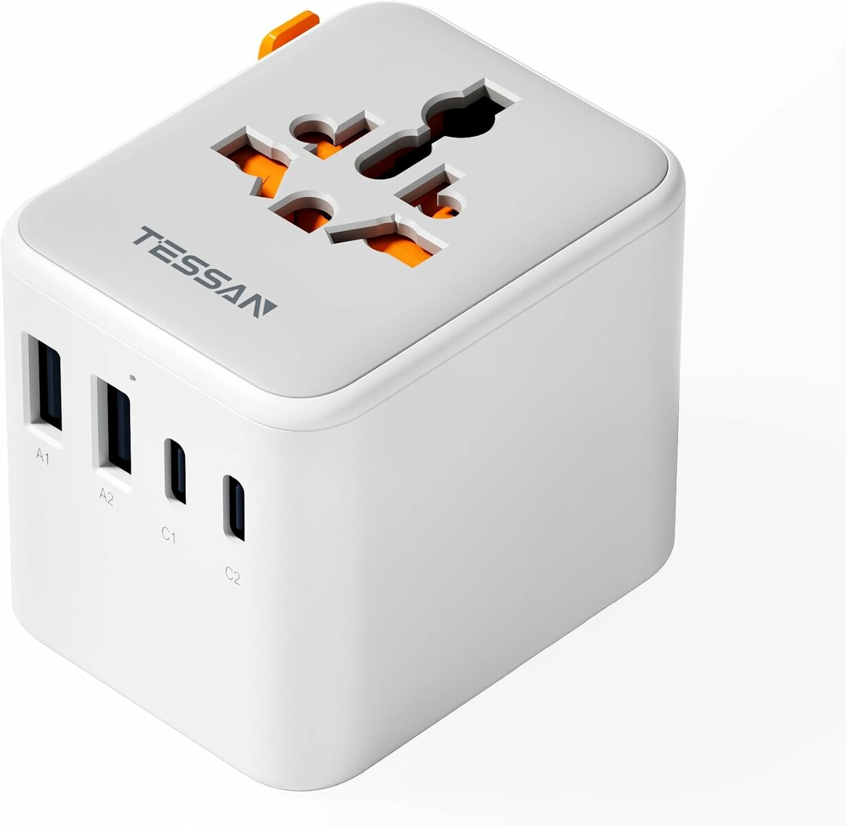 TESSAN TS-WTA10 uniwersalny adapter podróżny z 4 portami USB