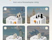 TESSAN TS-WTA10 uniwersalny adapter podróżny z 4 portami USB – zdjęcie 2