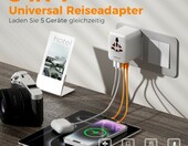 TESSAN TS-WTA10 uniwersalny adapter podróżny z 4 portami USB – zdjęcie 3