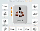 TESSAN TS-WTA10 uniwersalny adapter podróżny z 4 portami USB – zdjęcie 5