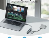 Acer ODK4L0 hub USB-C 5w1, 10Gb/s, PD 100W, aluminiowy – zdjęcie 4
