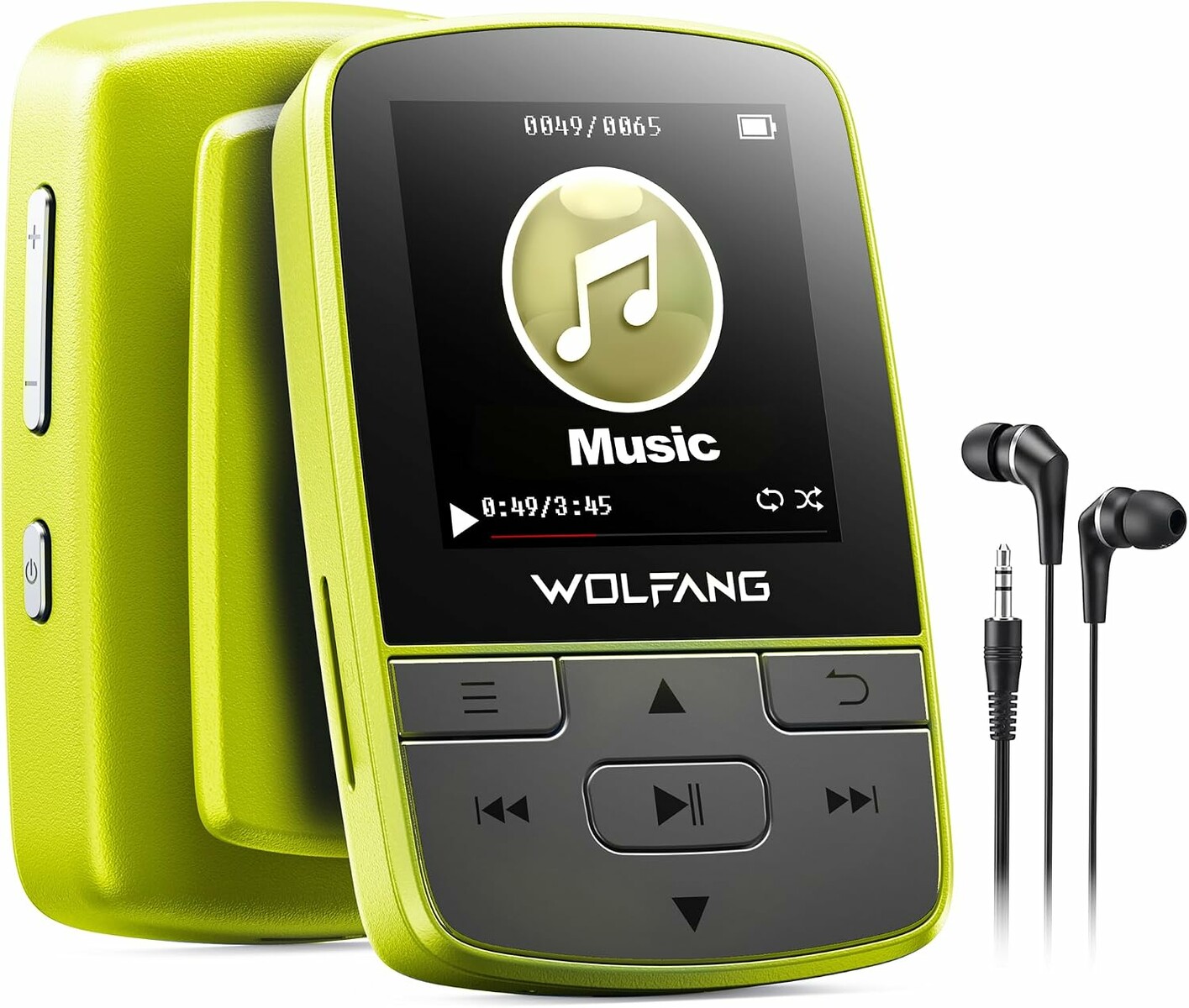 WOLFANG WMP01 odtwarzacz MP3 Bluetooth 5.2 z klipsem sportowym