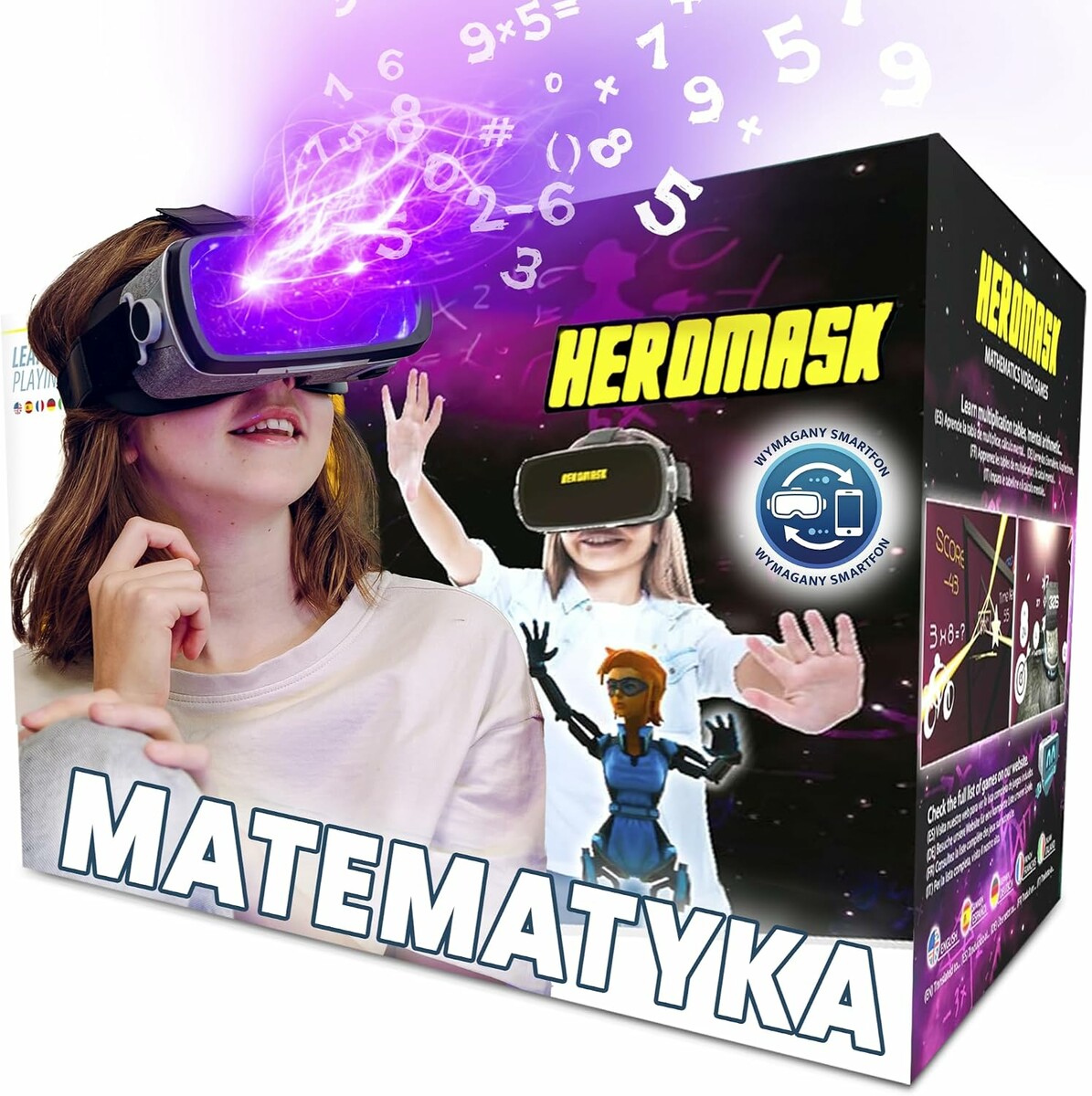 Heromask Gogle VR dla dzieci - edukacyjna gra matematyczna 3D