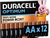 Duracell Optimum AA baterie alkaliczne 1,5V - 12 sztuk – zdjęcie 1
