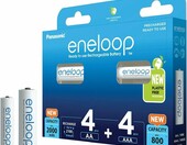 Panasonic eneloop akumulatorki AA+AAA Ni-MH, zestaw 8 sztuk – zdjęcie 1