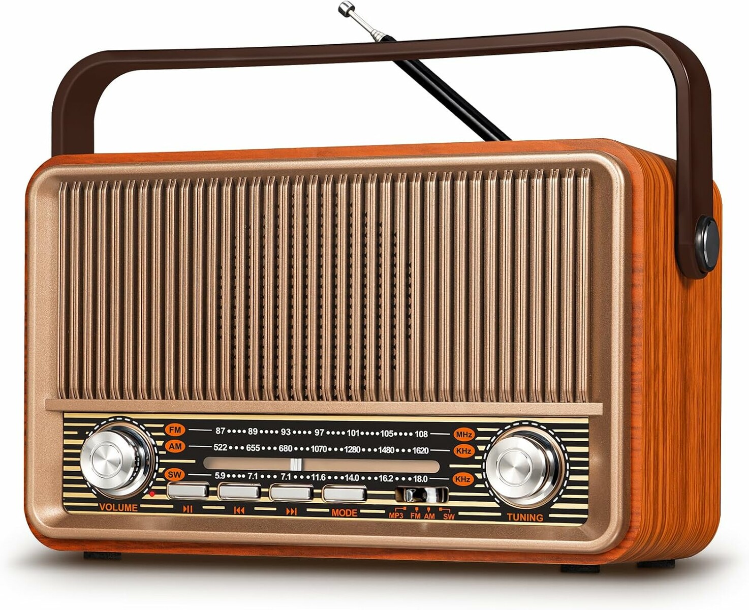 PRUNUS J-120 radio retro AM/FM/SW z Bluetooth do domu i kuchni