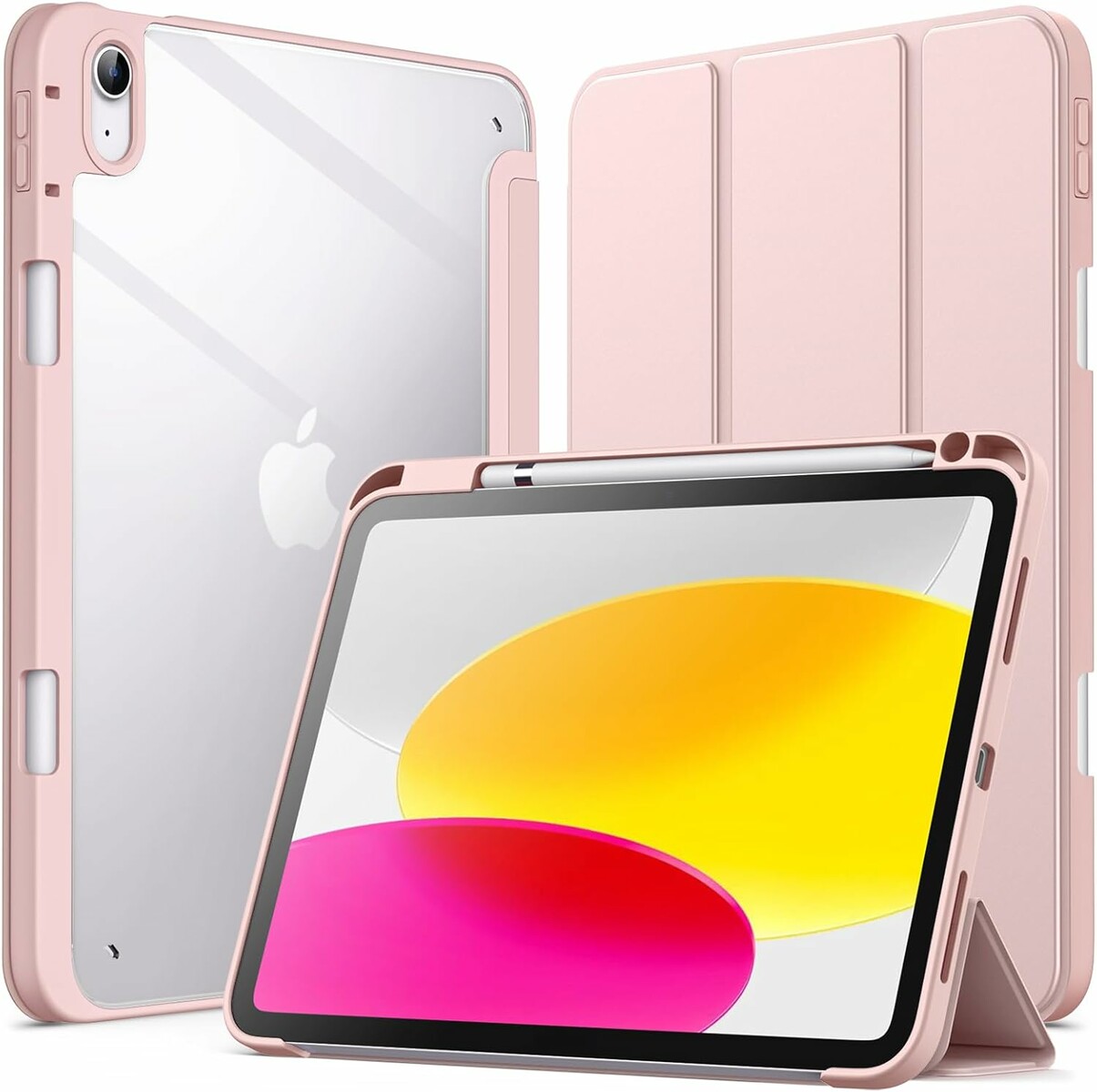 JETech Etui ochronne do iPad 11/10 gen. z uchwytem na Pencil, róż