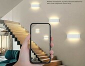 Lightess kinkiet LED 16W ścienny, ciepła biel, aluminiowy, 30 cm – zdjęcie 2