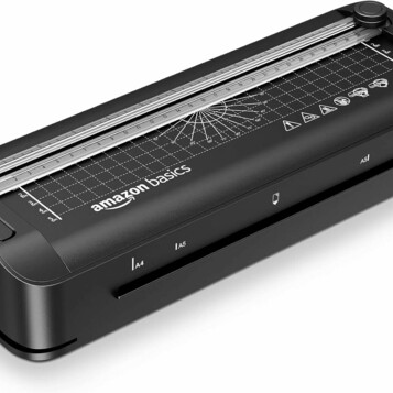 Cięcie Amazon Basics laminator termiczny A4 3w1 – stan: nowy