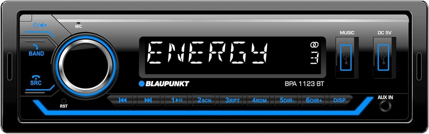 Blaupunkt BPA1123BT - radioodtwarzacz samochodowy 1DIN, Bluetooth, 200W