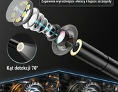 Ferdiiz endoskop kamera inspekcyjna 5m, HD 1920P, IP67, do telefonu – zdjęcie 2
