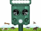 AOOWU odstraszacz zwierząt ultradźwiękowy solarny z czujnikiem ruchu – zdjęcie 1
