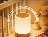 Bonsery M2 - lampka nocna LED dotykowa, RGB, wygląd drewna, bezprzewodowa – zdjęcie 2