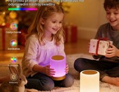 Bonsery M2 - lampka nocna LED dotykowa, RGB, wygląd drewna, bezprzewodowa – zdjęcie 3
