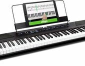 Alesis Recital - pianino cyfrowe 88 klawiszy półważonych, czarne – zdjęcie 1