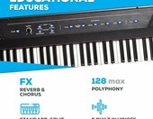 Alesis Recital - pianino cyfrowe 88 klawiszy półważonych, czarne – zdjęcie 4