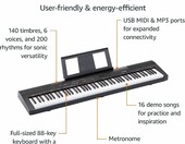 Amazon Basics DP-882 - pianino cyfrowe 88 klawiszy półważonych, czarne – zdjęcie 2