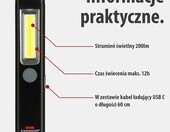 Brennenstuhl PL 200 AC - akumulatorowa lampa warsztatowa LED, magnetyczna – zdjęcie 4