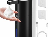 PUGTOW ZYQ-BF - automatyczny dozownik mydła w pianie, czarny, USB-C – zdjęcie 1