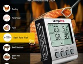 ThermoPro TP17 – termometr kuchenny z dwiema sondami, LCD, alarm – zdjęcie 3