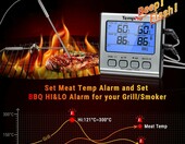 ThermoPro TP17 – termometr kuchenny z dwiema sondami, LCD, alarm – zdjęcie 4