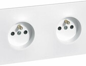 Legrand Neptune – podwójne gniazdko elektryczne z uziemieniem, białe – zdjęcie 1