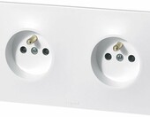 Legrand Neptune – podwójne gniazdko elektryczne z uziemieniem, białe – zdjęcie 2