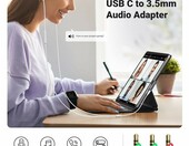 UGREEN USB-C na jack 3,5 mm – kątowy adapter audio 90°, czarny – zdjęcie 2