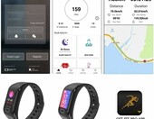 NK Smartband-02 – opaska sportowa z pomiarem tętna i snu, czarna – zdjęcie 2
