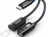 UGREEN USB-C na Jack 3,5 mm – adapter audio z ładowaniem PD 60W – zdjęcie 1