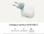 Google – ładowarka sieciowa USB-C 45W do Pixel i innych urządzeń, biała – zdjęcie 2