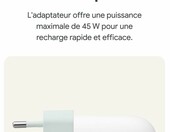 Google – ładowarka sieciowa USB-C 45W do Pixel i innych urządzeń, biała – zdjęcie 4