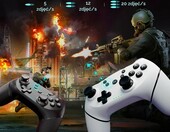 AceGamer – zestaw 2 bezprzewodowych kontrolerów do Nintendo Switch, czarny i biały – zdjęcie 4