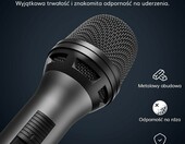 TONOR D5 Mikrofon dynamiczny wokalny XLR - ręczny, do śpiewu i karaoke – zdjęcie 3