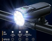 ISEYOU G90 Zestaw oświetlenia rowerowego LED 1000 lm - przód i tył, USB – zdjęcie 2