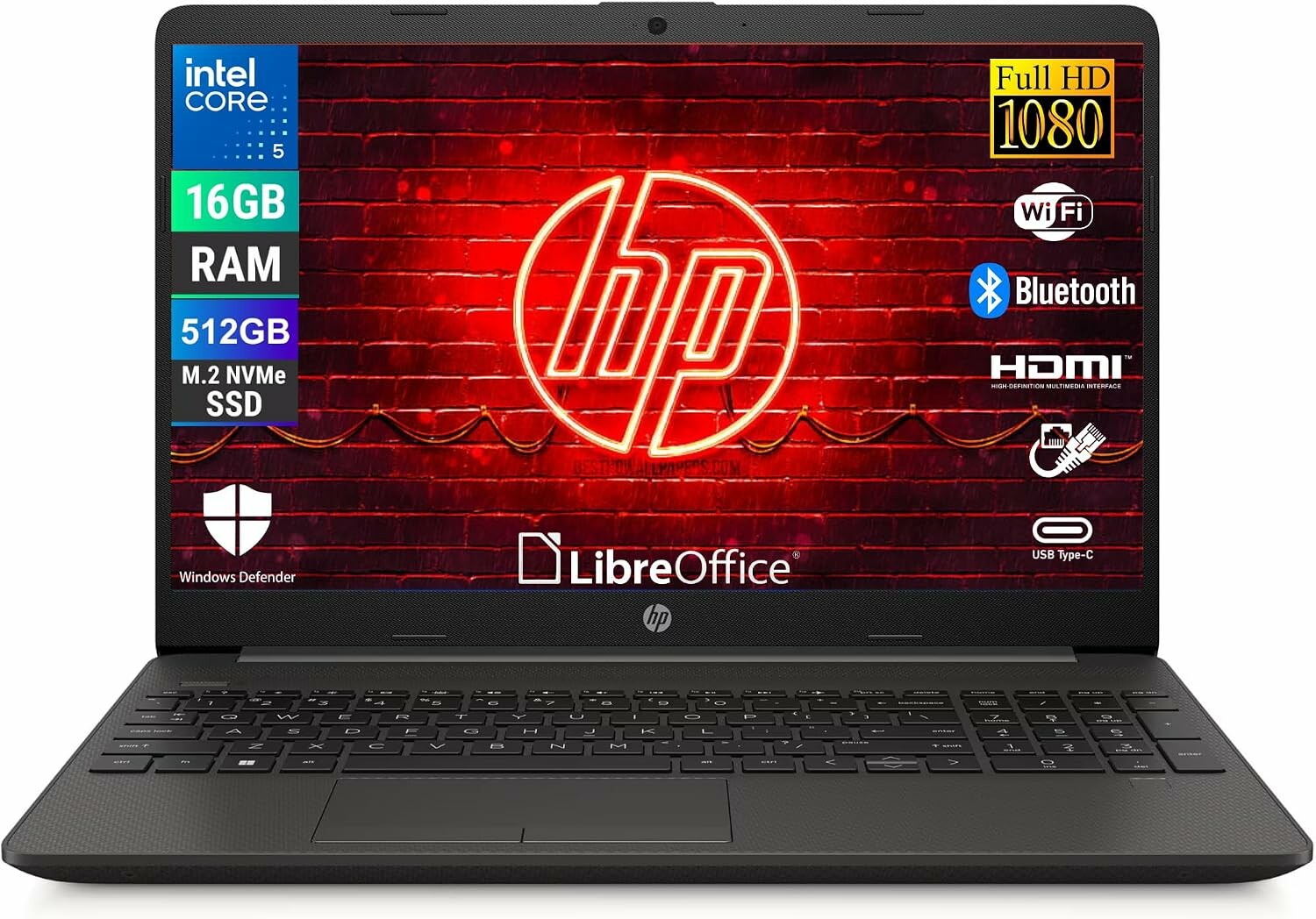 HP 250R G9 15,6" Intel Core 5-120U 16GB 512GB SSD Windows 11 Pro