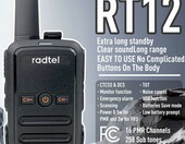 Radtel RT12 – zestaw 2 krótkofalówek PMR446 z ładowaniem USB, czarne – zdjęcie 2