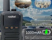 Radtel RT12 – zestaw 2 krótkofalówek PMR446 z ładowaniem USB, czarne – zdjęcie 3