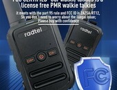 Radtel RT12 – zestaw 2 krótkofalówek PMR446 z ładowaniem USB, czarne – zdjęcie 4